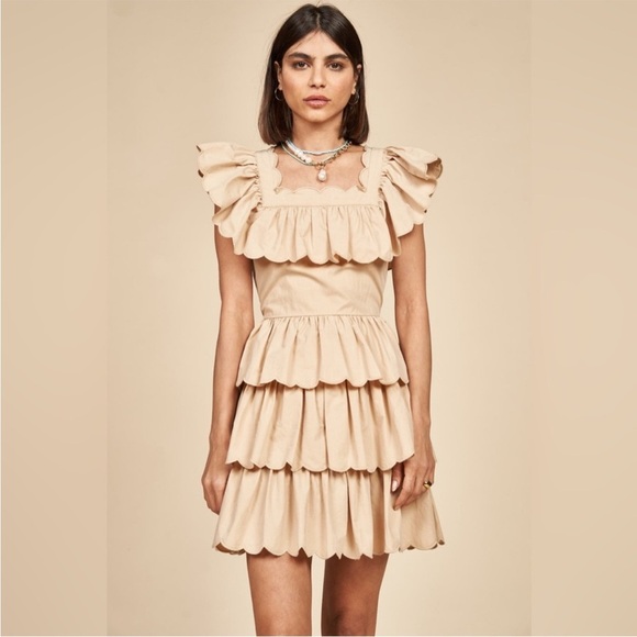 Hunter Bell Ramsey Dress Khaki Size 2 - Picture 1 of 12